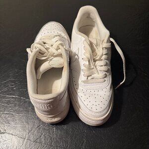 White Nike 8.5 Platform Shoes